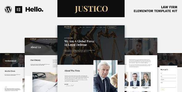 JUSTICO – Law Firm Elementor Template Kit